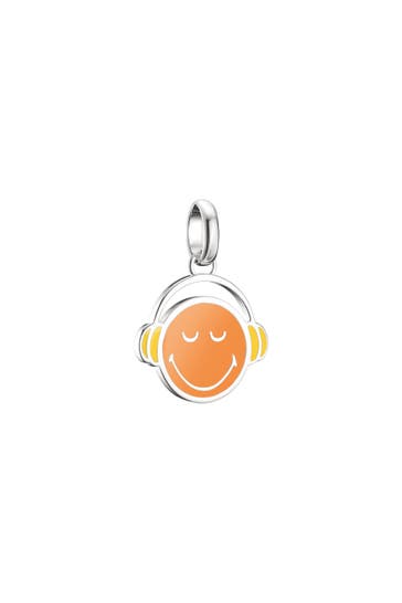 THOMAS SABO SMILEYWORLD® Headphones Charm-Anhänger Connect Silber Recyceltes 925 Silber, geschw., Kaltemail