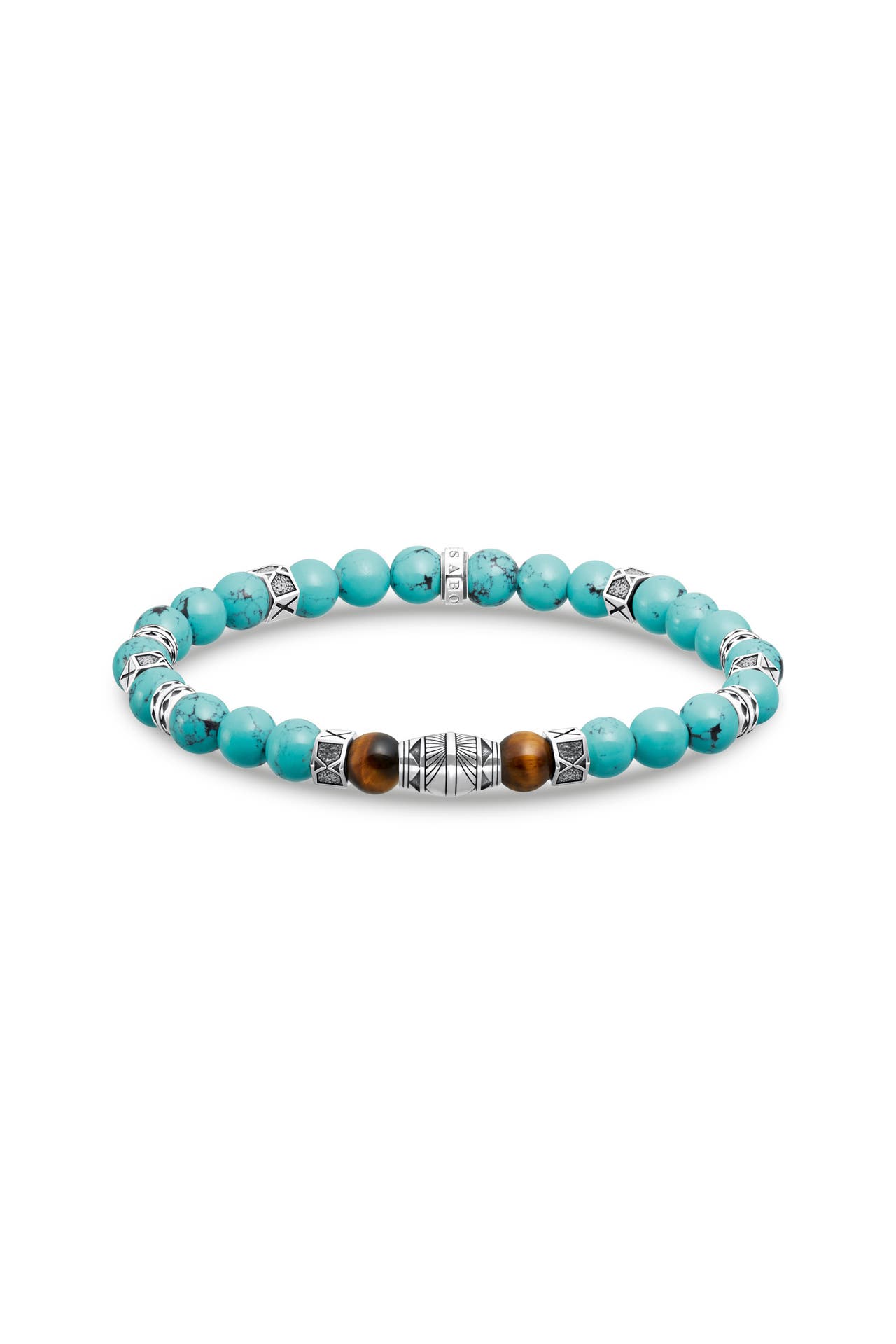 THOMAS SABO Armband 925 Sterlingsilber, geschwärzt silberfarben,braun,türkis, Bild 1