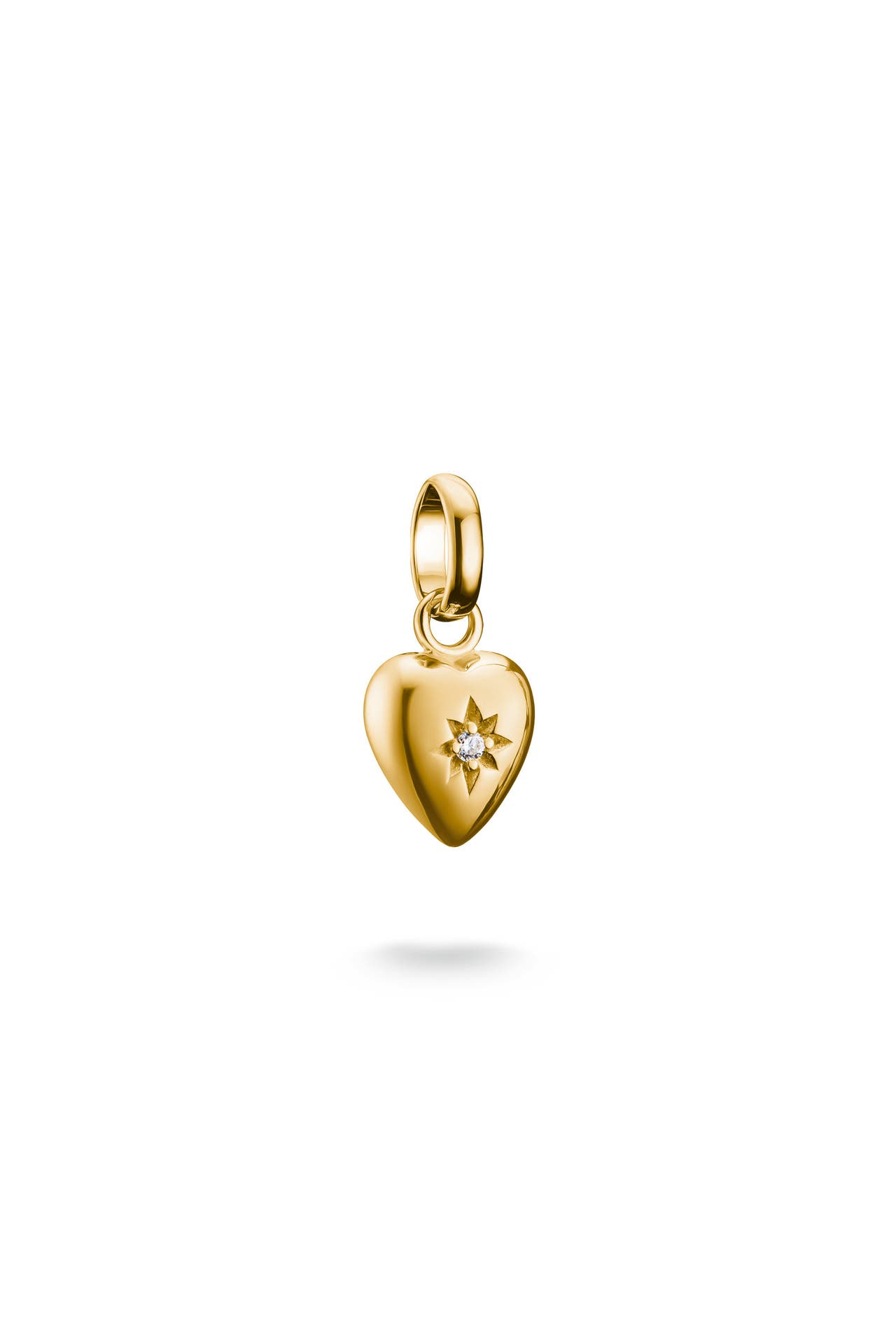 THOMAS SABO Charm-Anhänger Herz mit Stern Connect vergoldet 18k Vergoldung, Recyceltes 925 Silber, Bild 1