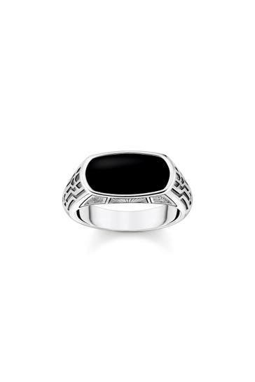 THOMAS SABO Ring 925 Sterlingsilber, geschwärzt silber-schwarz