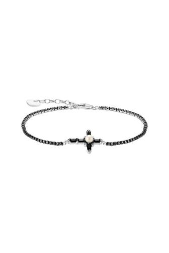 THOMAS SABO Armband 925 Sterlingsilber, geschwärzt weiß,schwarz,silberfarben