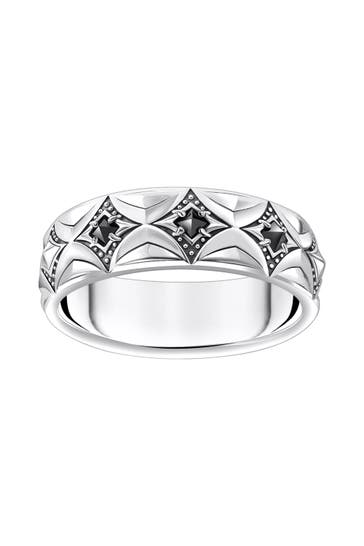 THOMAS SABO Ring 925 Sterlingsilber, geschwärzt silber-schwarz