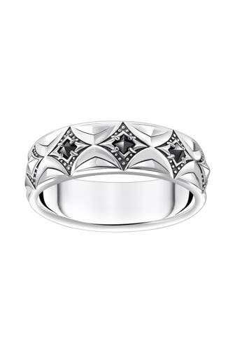 THOMAS SABO Ring 925 Sterlingsilber, geschwärzt silber-schwarz