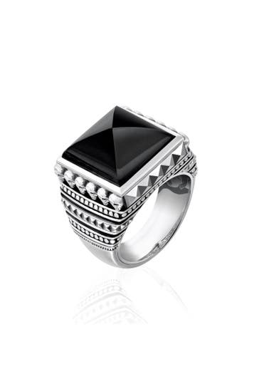 THOMAS SABO Ring Ethno Totenköpfe schwarz 925 Sterlingsilber, geschwärzt