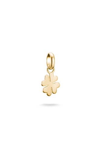 THOMAS SABO Charm-Anhänger Glücksklee Connect vergoldet 18k Vergoldung, Recyceltes 925 Silber
