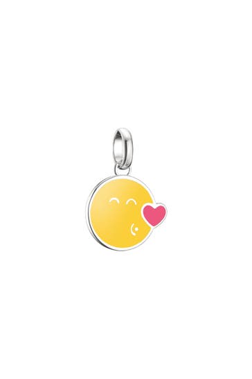 THOMAS SABO SMILEYWORLD® Kiss Charm-Anhänger Connect Silber Recyceltes 925 Silber, geschw., Kaltemail