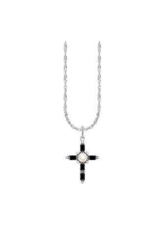 THOMAS SABO Kette 925 Sterlingsilber, geschwärzt weiß,schwarz,silberfarben