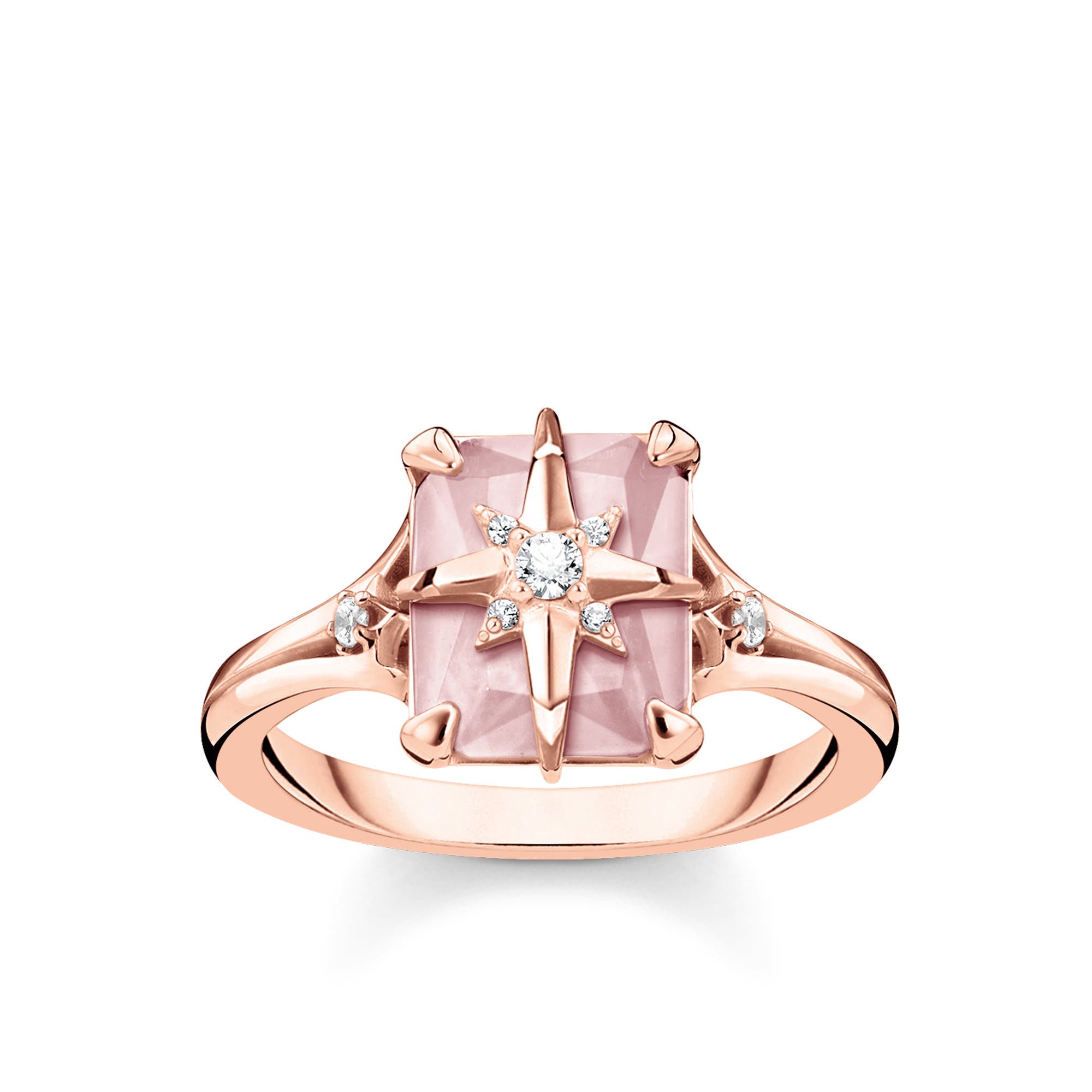 THOMAS SABO Ring Feder Pavé 925 Sterlingsilber, Geschwärzt