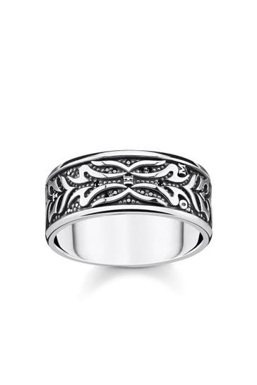 THOMAS SABO Ring 925 Sterlingsilber, geschwärzt silber-schwarz