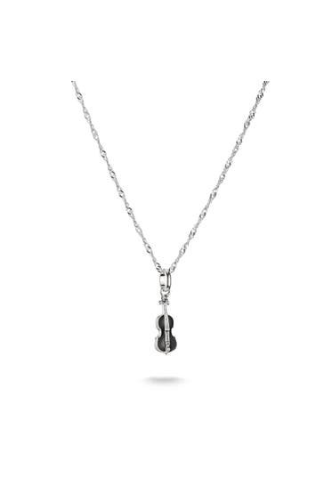 THOMAS SABO Kette Recyceltes 925 Silber, geschw., Kaltemail silber-schwarz