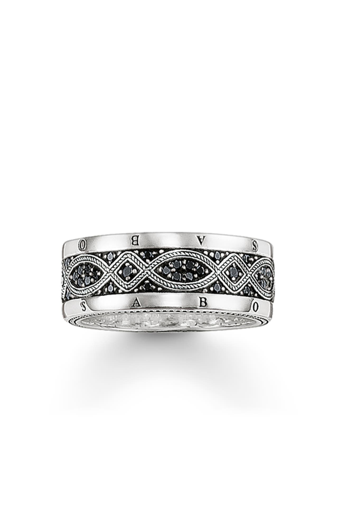 THOMAS SABO Ring 925er Sterlingsilber, geschwärzt silber-schwarz, Bild 1