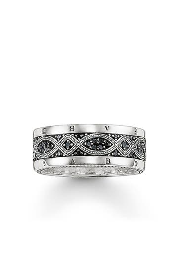 THOMAS SABO Ring 925er Sterlingsilber, geschwärzt silber-schwarz