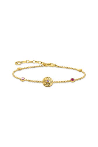 THOMAS SABO Armband 750 Gelbgold Vergoldung, 925 Sterlingsilber gelbgoldfarben,weiß,pink,violett,rot