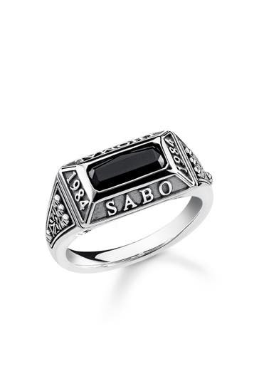 THOMAS SABO Ring 925 Sterlingsilber, geschwärzt silberfarben
