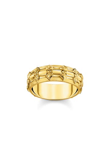 THOMAS SABO Ring 750 Gelbgold Vergoldung, 925 Sterlingsilber gold