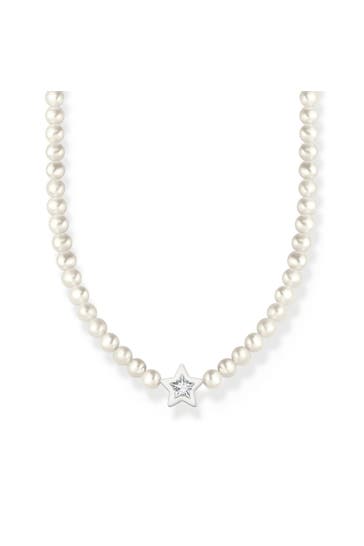 THOMAS SABO Kette 925 Sterlingsilber, Kaltemail silber