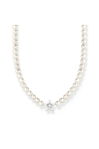 THOMAS SABO Kette 925 Sterlingsilber, Kaltemail silber