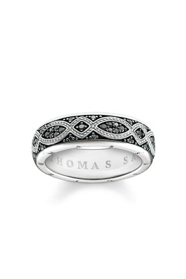 THOMAS SABO Ring 925er Sterlingsilber, geschwärzt silber-schwarz