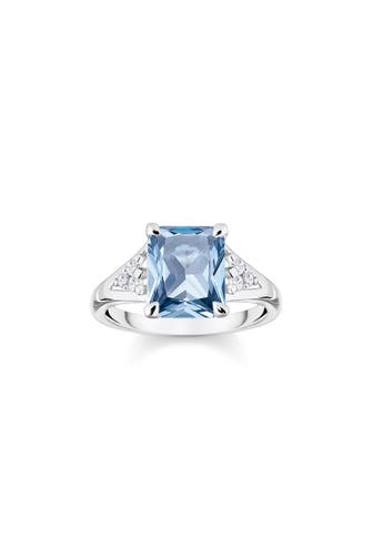 THOMAS SABO Ring Aqua Stein silber 925 Sterlingsilber