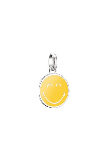 THOMAS SABO SMILEYWORLD® Calm Charm-Anhänger Connect Silber Recyceltes 925 Silber, geschw., Kaltemail
