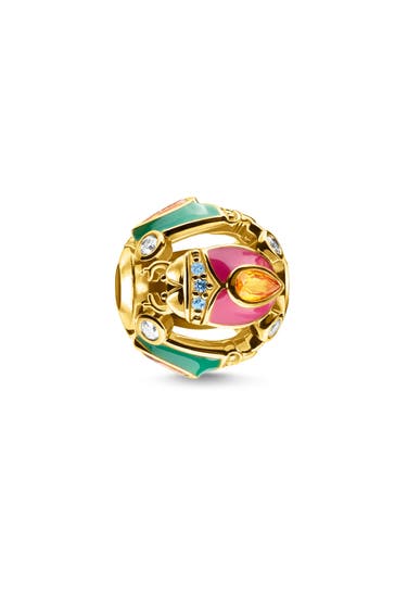 THOMAS SABO Bead Käfer gold 925 Sterlingsilber, 750 Gelbgold Vergoldung, Kaltemail