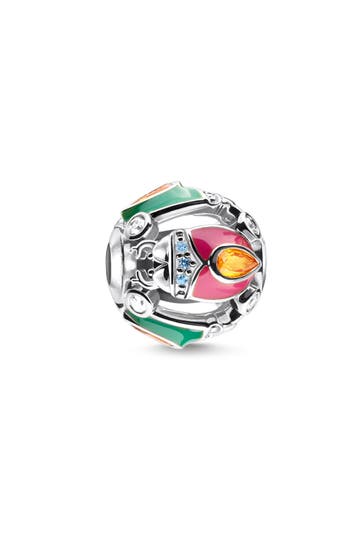 THOMAS SABO Bead Käfer silber 925 Sterlingsilber, geschwärzt, Kaltemail