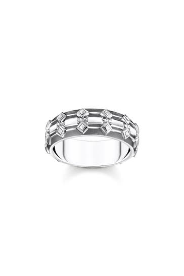 THOMAS SABO Ring 925 Sterlingsilber, geschwärzt silber