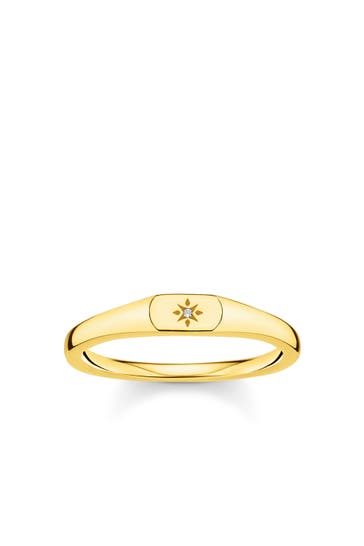 THOMAS SABO Ring 750 Gelbgold Vergoldung, 925 Sterlingsilber gold