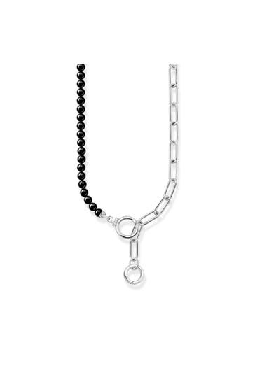 THOMAS SABO Kette 925 Sterlingsilber schwarz,silberfarben,weiß