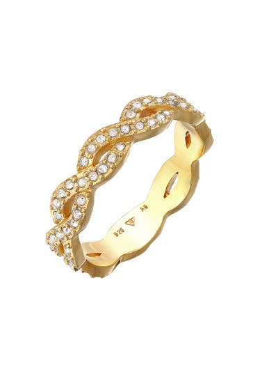ELLI Ring Infinity mit Kristallen von Swarovski® 925 Silber Gold