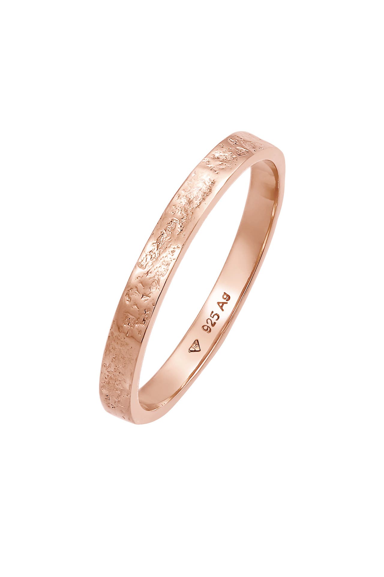 ELLI Ring Bandring Partnerring Basic Organic Look 925 Silber Rosegold, Bild 1
