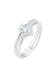 Ring Dreieck Zirkonia Weiß 2er-Set 925 Sterling Silber Silber