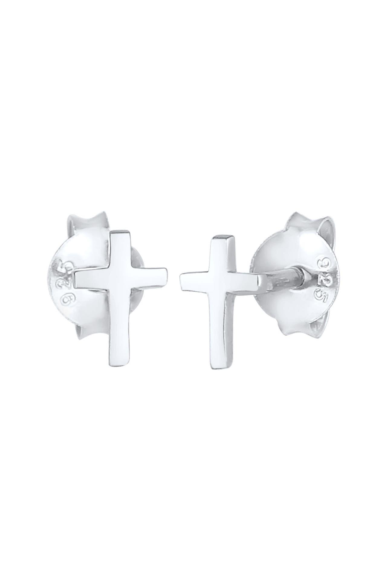 ELLI Ohrringe Kinder Kreuz Religion Glaube 925 Sterling Silber, Bild 1