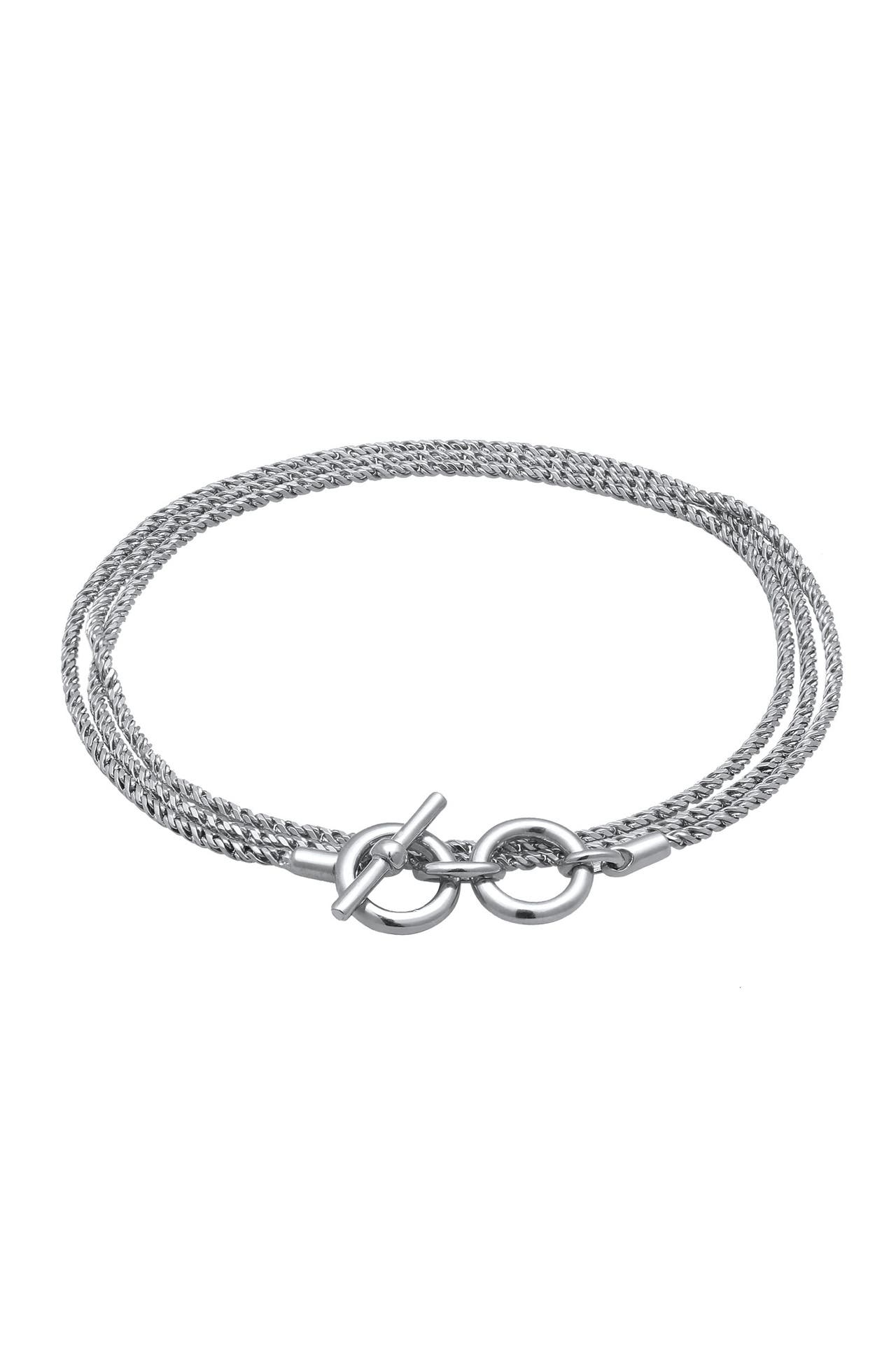 KUZZOI Armband Männer Kordelkette T-Bone Oxidiert 925 Silber Silber, Bild 1