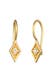 Ohrringe Diamant (0,06 ct) Raute 925 Sterling Silber Gold