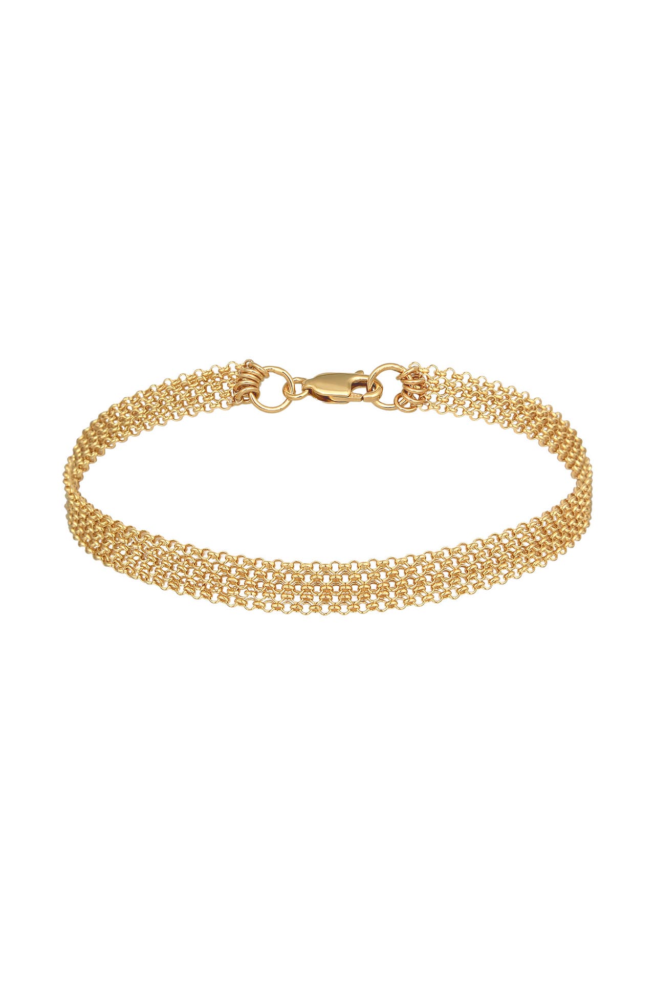 ELLI Armband Breit Glieder Basic Silber 925 Gold, Bild 1