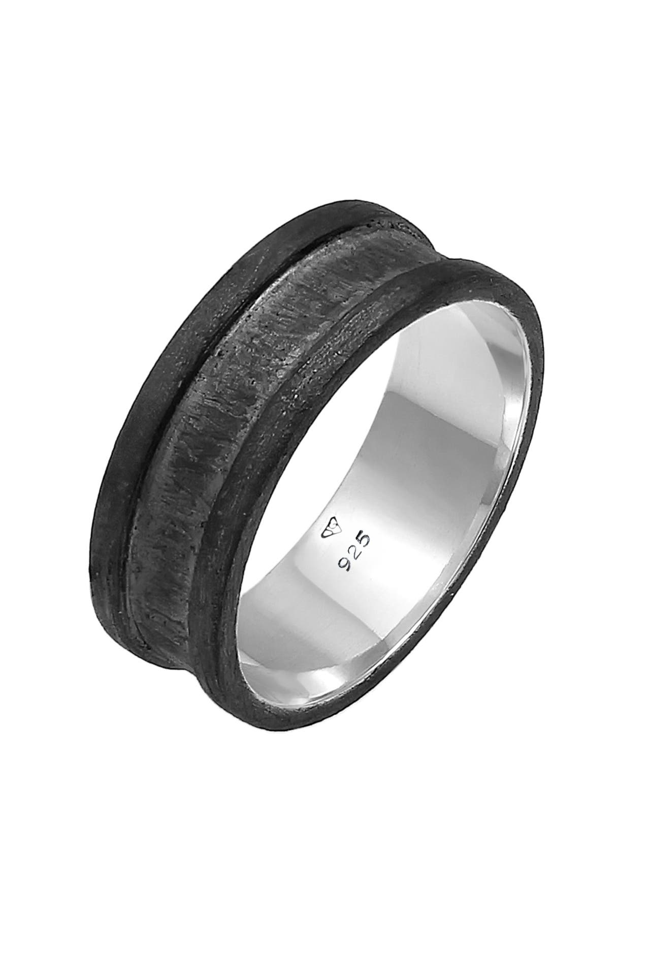 KUZZOI Ring Herren Bandring 925 Silber schwarz, Bild 1
