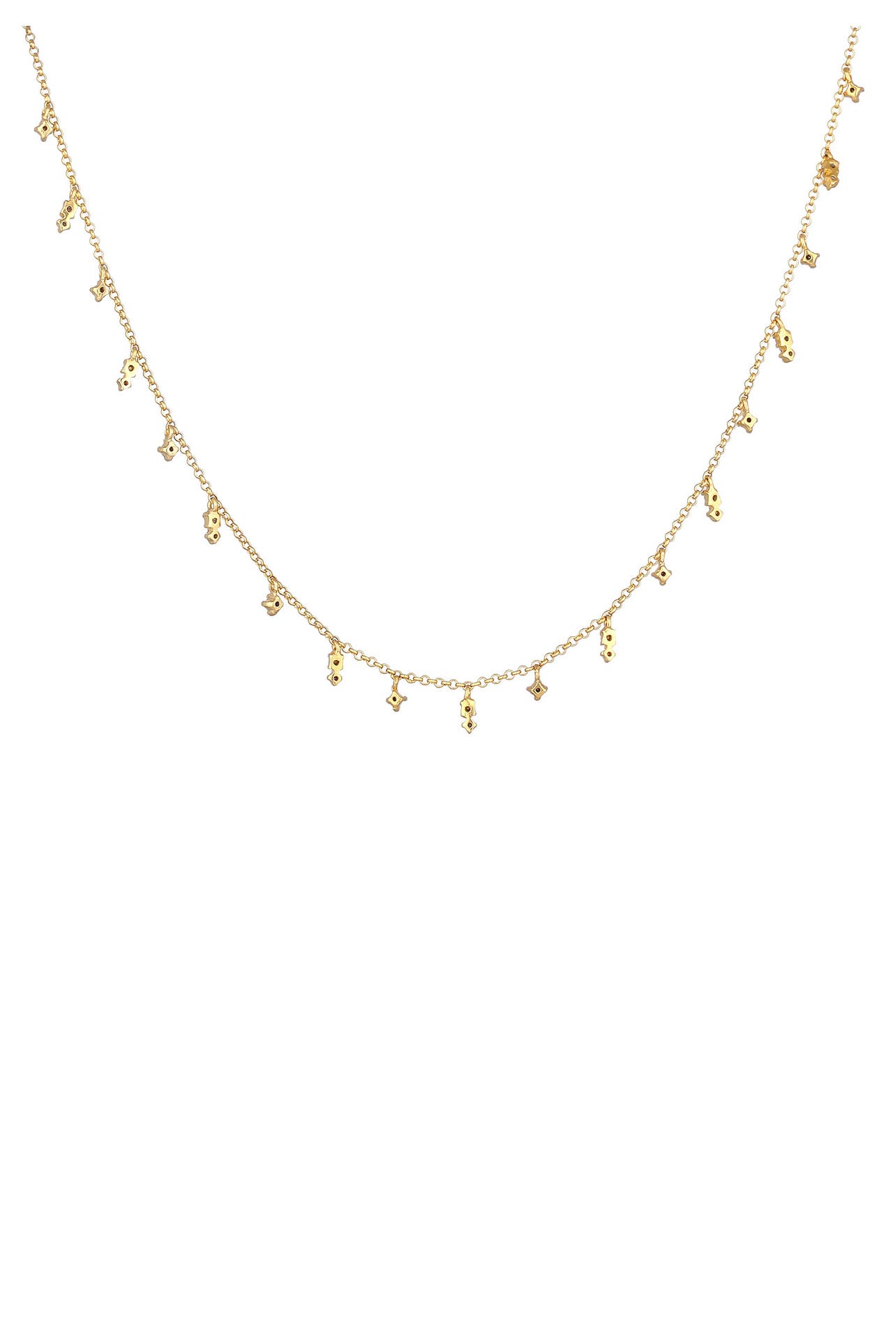 ELLI Kette Glas Kristalle Pink Rose 925 Sterling Silber Gold, Bild 1