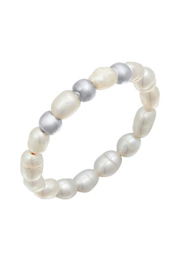 ELLI Ring Süßwasserperlen Beads 925 Silber vergoldet Silber