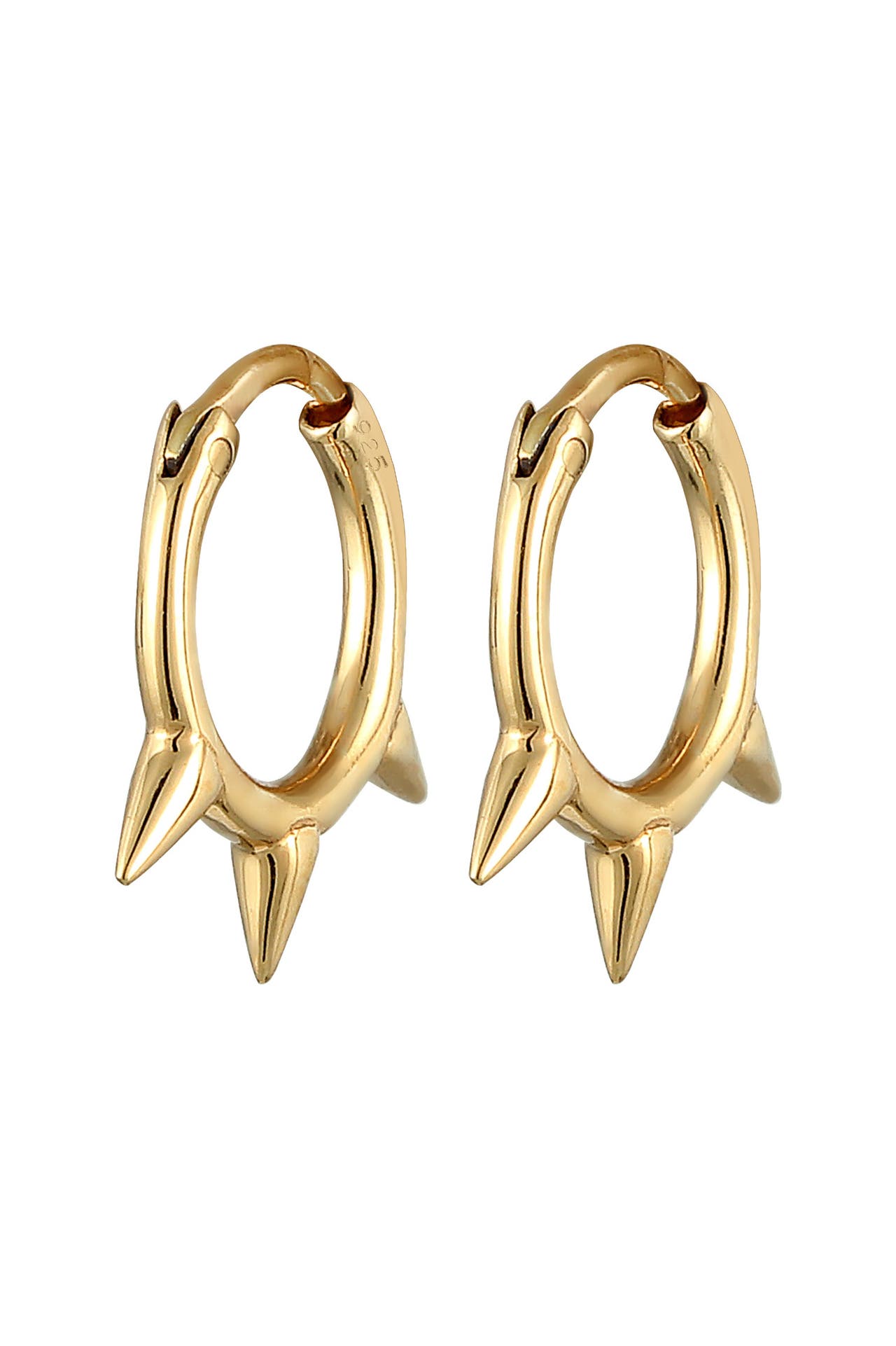 ELLI Ohrringe Creolen Spikes Trend Must-Have Blogger 925 Silber Gold, Bild 1