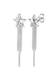 Ohrringe Stern Ketten Look mit Kristallen von Swarovski® 925 Silber Silber