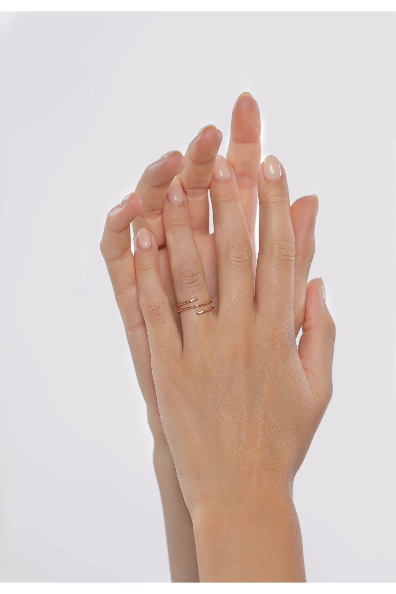 ELLI Ring Wickelring Twist Fein 925 Silber Rosegold, Bild 1