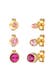 Ohrringe Stecker Set Kristalle Rosa 925 Silber Pink