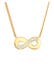 Kette Infinity Symbol Liebe 925 Silber, mit Kristallen von Swarovski® Gold