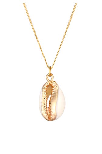 ELLI Kette Kauri Muschel Anhänger Maritim 925 Silber Gold