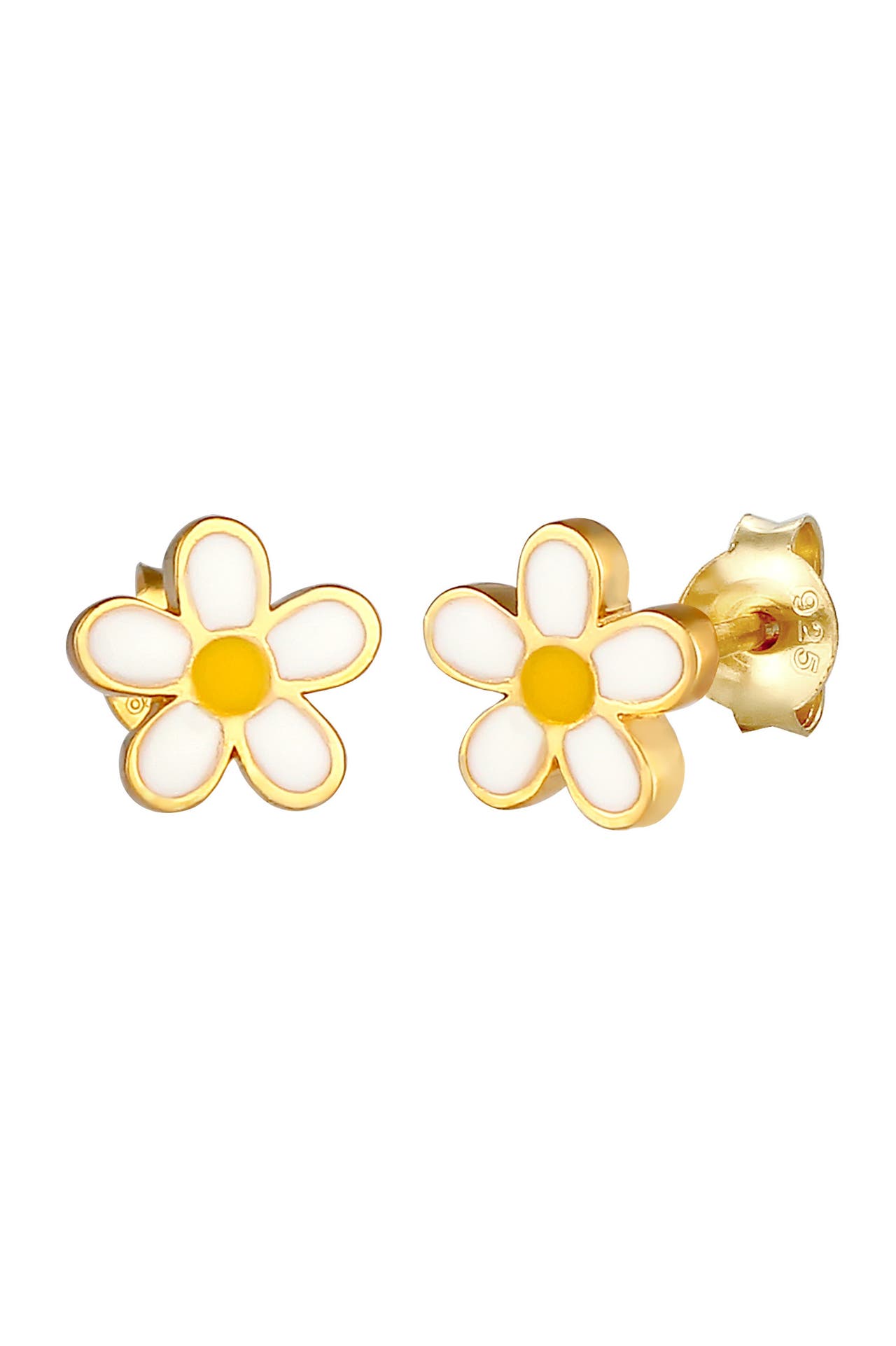 ELLI Ohrringe Kinder Blume Flower Emaille 925 Silber, Bild 1