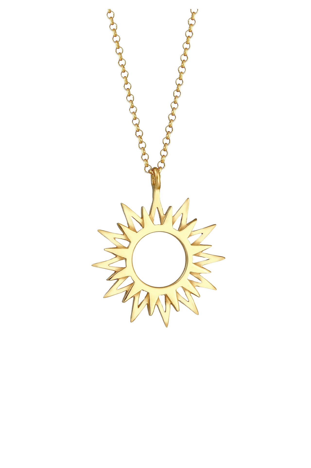 ELLI Kette Sonne Sun Strahlen Astro Symbol 925 Silber Gold, Bild 1