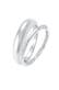 Ring Bandring Gedreht Basic Set (2 tlg) 925 Silber Silber