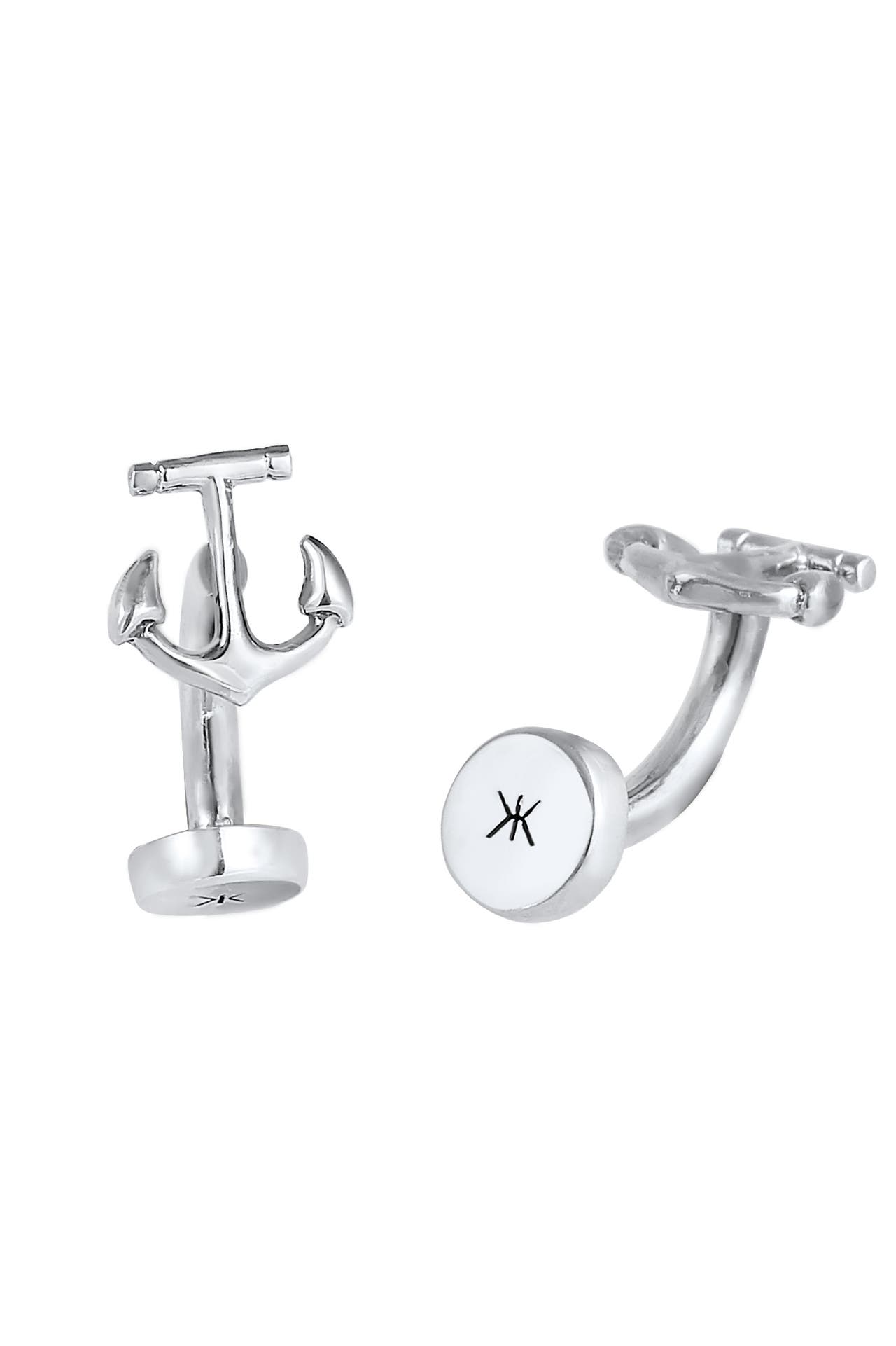 KUZZOI Manschettenknöpfe Anker Symbol Maritim edel 925 Silber Silber, Bild 1