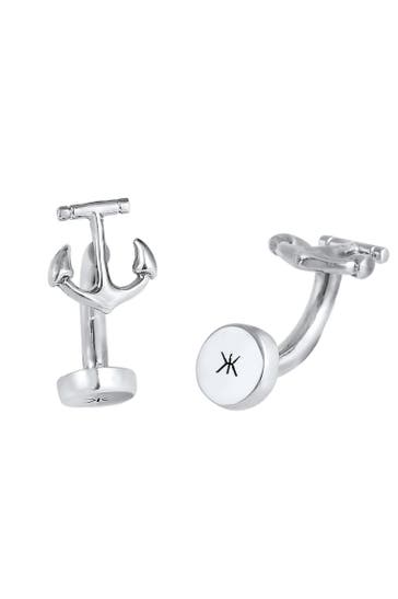 KUZZOI Manschettenknöpfe Anker Symbol Maritim edel 925 Silber Silber